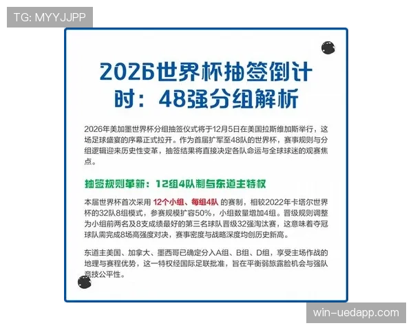 2026世界杯48队赛制详解 小组赛出线规则有哪些变化